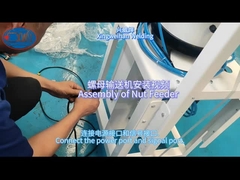 Installatie van een trillende schotelvoeder