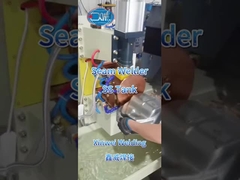 Lassen van een 1+1 mm roestvrijstalen tank met naadlassen