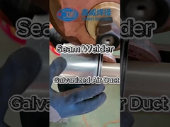 Het lassen van gegalvaniseerde luchtkanalen met een naadlasmachine